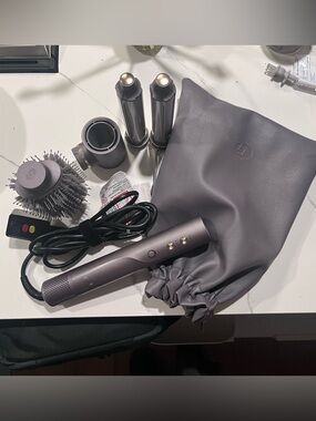 T3 Aire 360 air styler blowout kit in Light Gray with Gold Accents